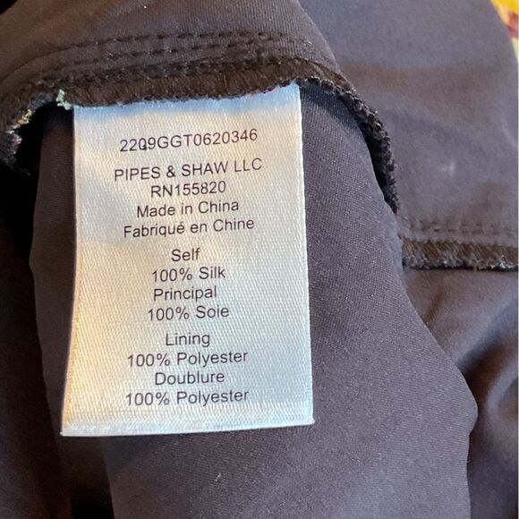 Veronica Beard Hedera Black Floral Print Ruched Long Sleeve Silk Mini Dress Sz 0 - Picture 8 of 9